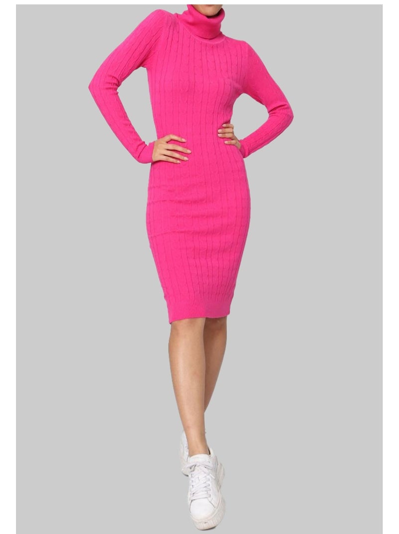 Abito dolcevita Kebello Rosa fucsia - Kiabi