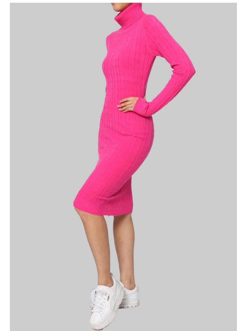 Abito dolcevita Kebello Rosa fucsia - Kiabi