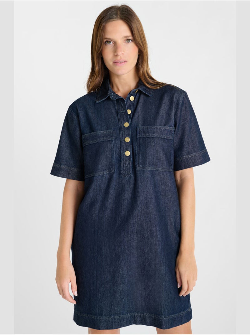Abito dritto in denim MERCURY Blu - Kiabi