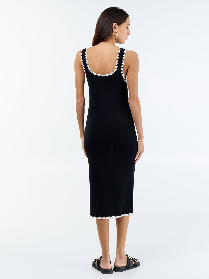 Abito dritto in maglia Nero - Kiabi