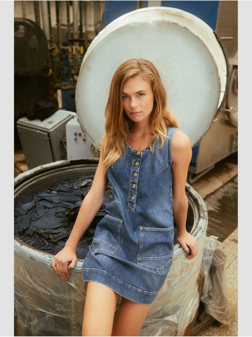 Abito dritto MARIBOU in denim - Kiabi