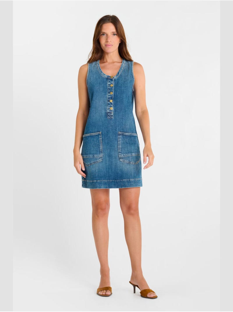 Abito dritto MARIBOU in denim Blu - Kiabi