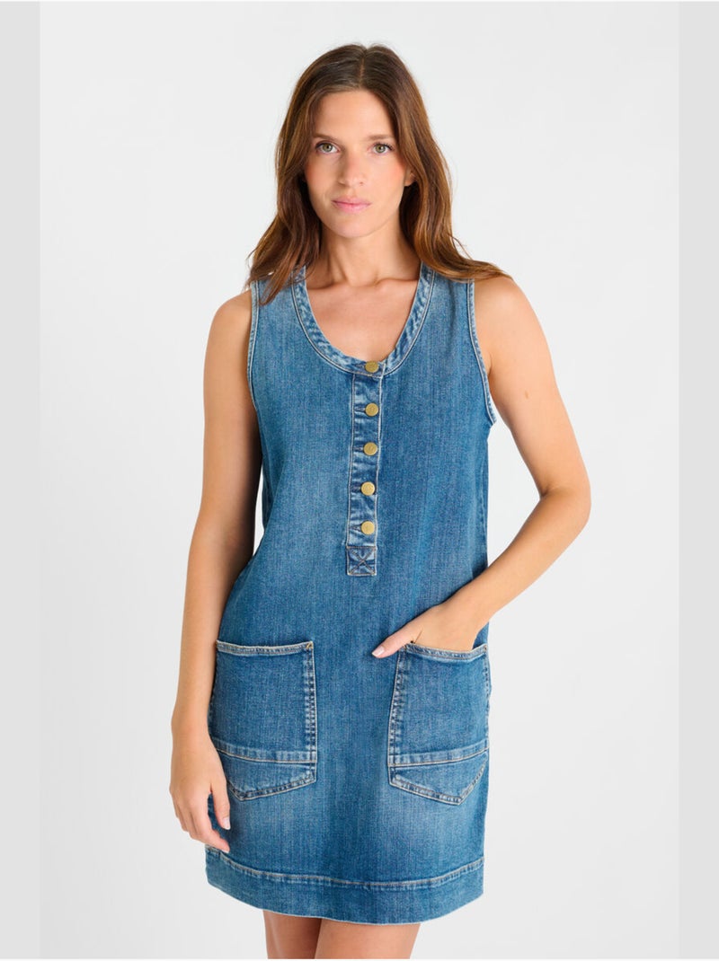 Abito dritto MARIBOU in denim Blu - Kiabi