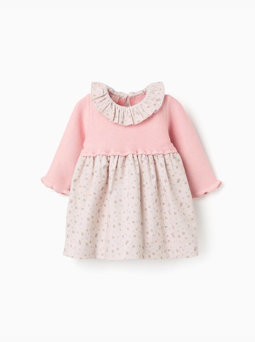 Abito dual-fabric con motivo floreale - Kiabi