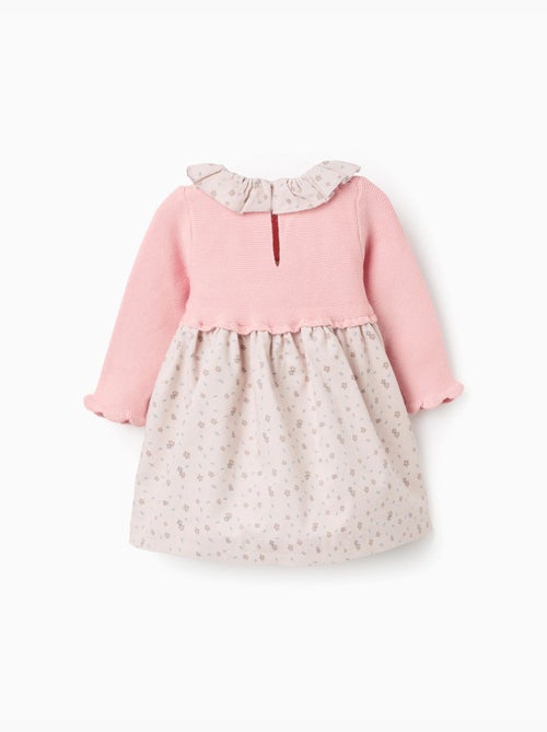 Abito dual-fabric con motivo floreale - Kiabi