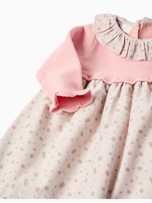 Abito dual-fabric con motivo floreale - Kiabi