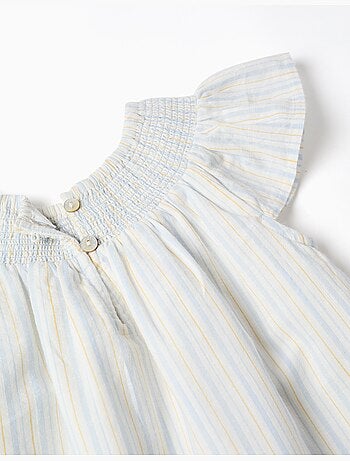 Abito e bloomers in cotone a righe B&S