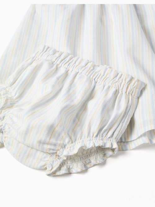 Abito e bloomers in cotone a righe B&S - Kiabi