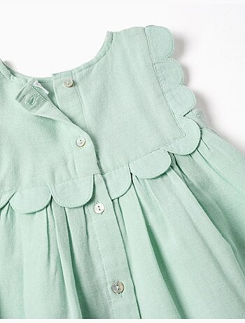 Abito e bloomers in cotone e lino