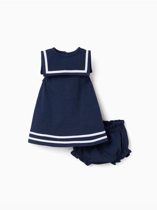 Abito e bloomers in piqué di cotone - Kiabi