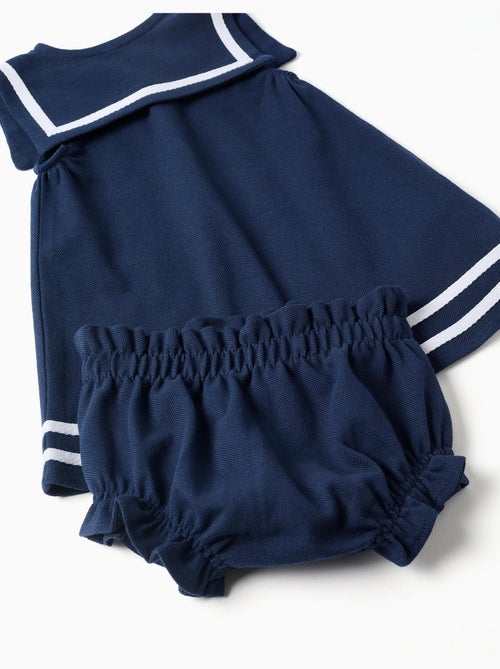 Abito e bloomers in piqué di cotone - Kiabi