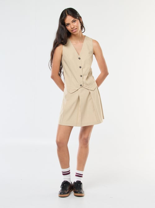 Abito effetto 2 in 1 gilet da abito + gonna - Kiabi