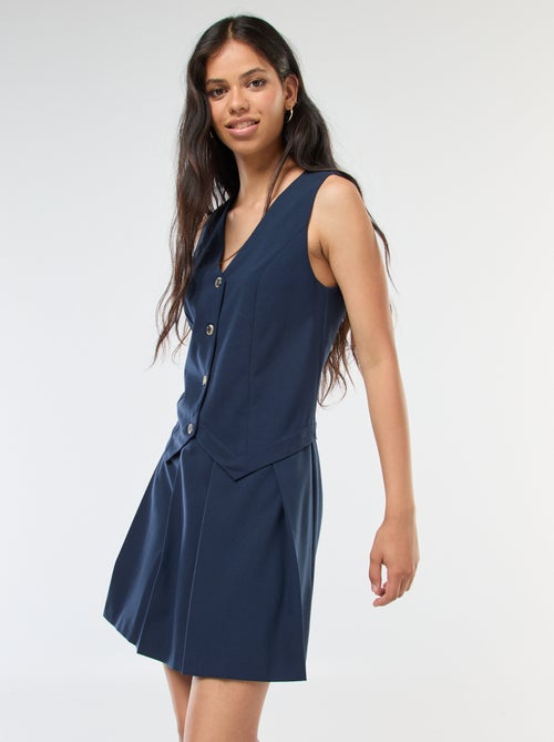 Abito effetto 2 in 1 gilet da abito + gonna - Kiabi