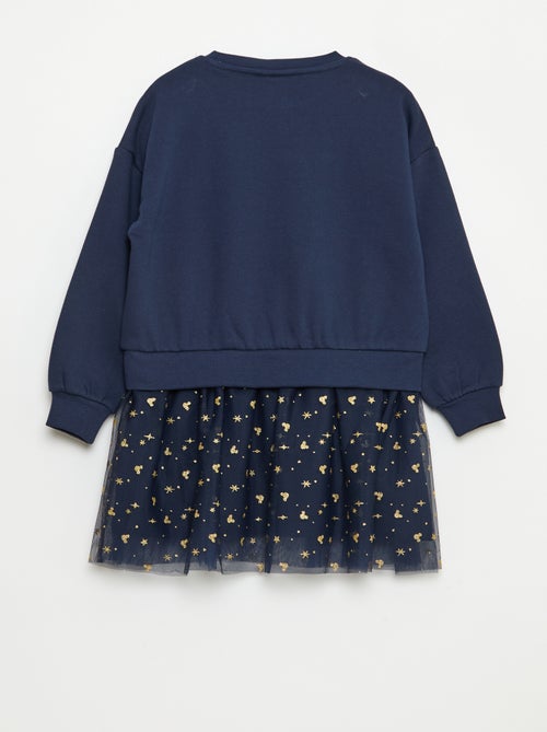 Abito felpa con effetto 2 in 1 sul fondo 'Minnie' 'Disney' - Kiabi