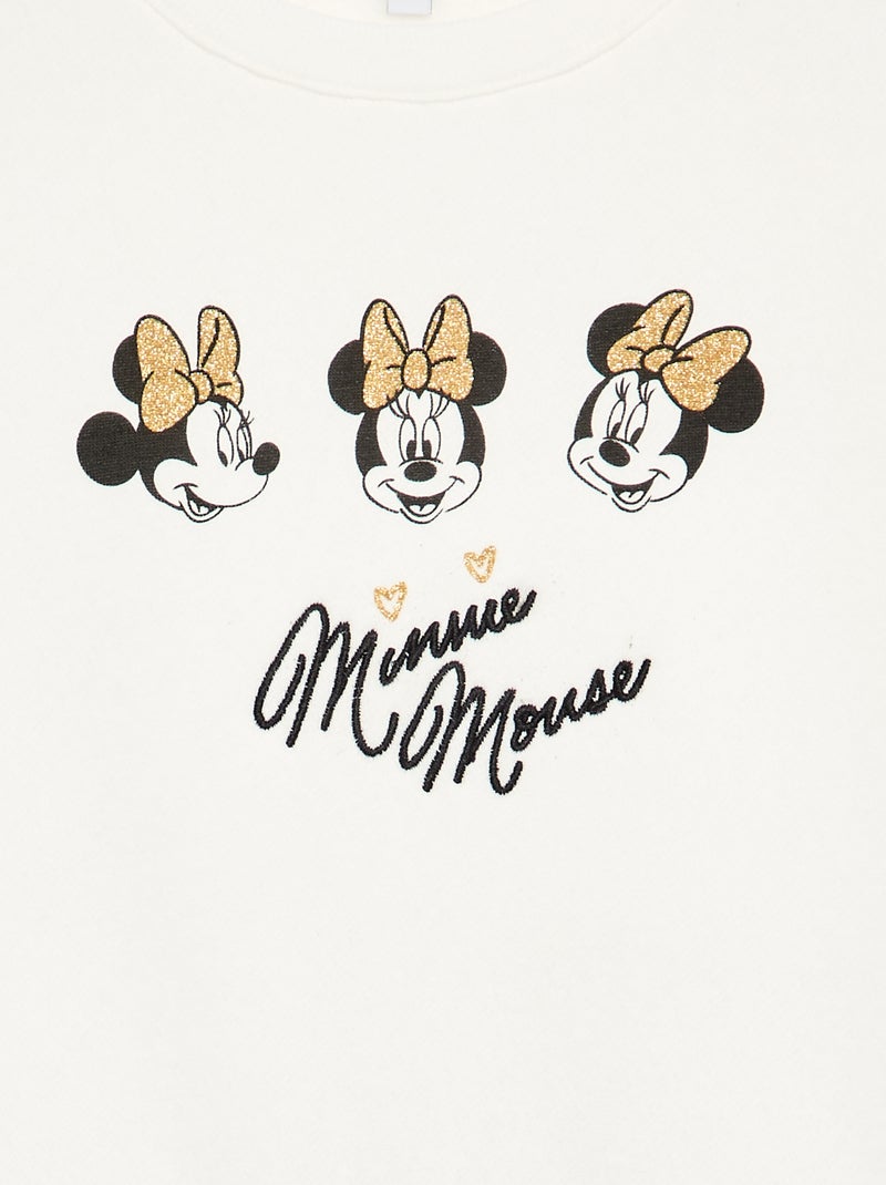 Abito felpa in felpa e tulle 'Minnie' 'Disney' Bianco - Kiabi