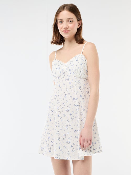 Abito fiorito in misto lino - Kiabi