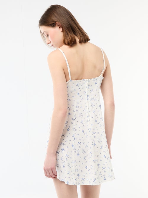 Abito fiorito in misto lino - Kiabi