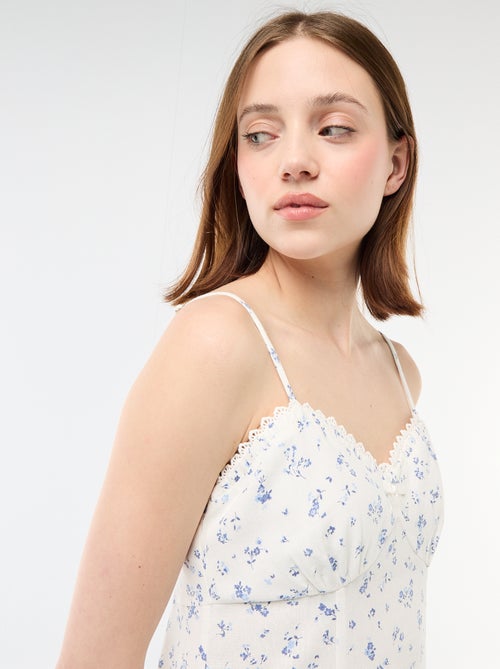 Abito fiorito in misto lino - Kiabi