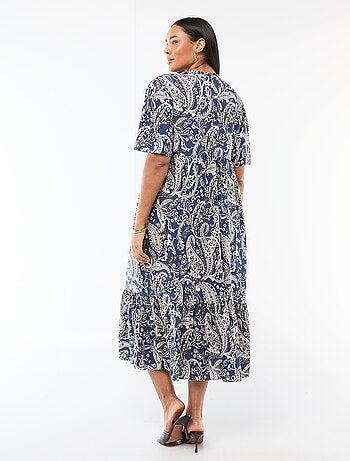 Abito fluido con stampa fantasia