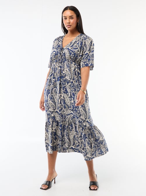 Abito fluido con stampa fantasia - Kiabi