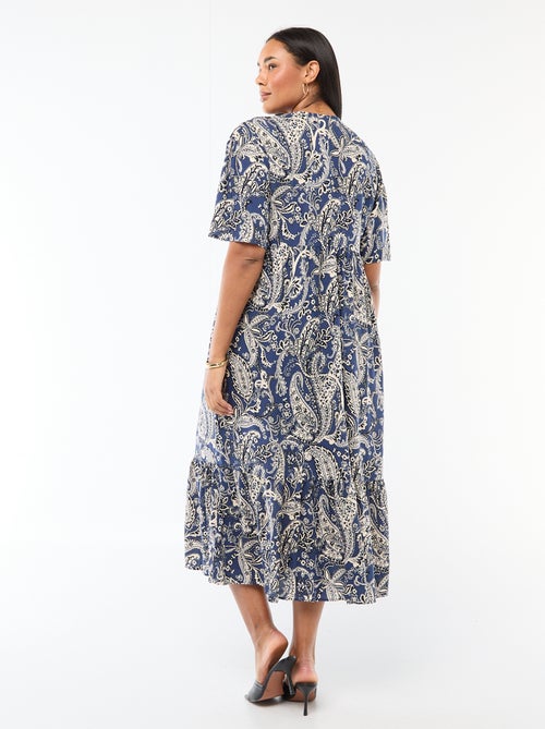 Abito fluido con stampa fantasia - Kiabi