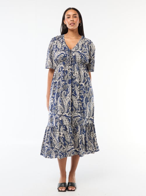 Abito fluido con stampa fantasia - Kiabi