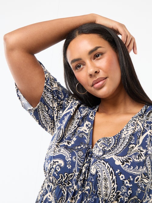 Abito fluido con stampa fantasia - Kiabi