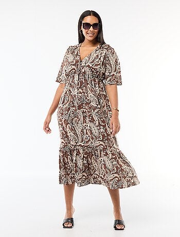 Abito fluido con stampa fantasia