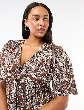 Abito fluido con stampa fantasia