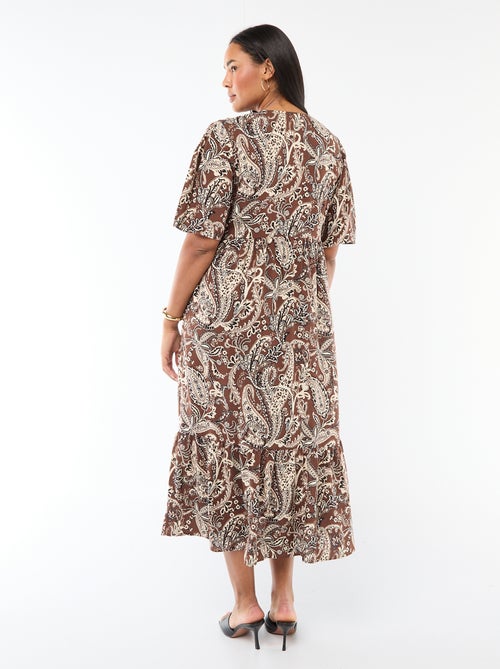 Abito fluido con stampa fantasia - Kiabi