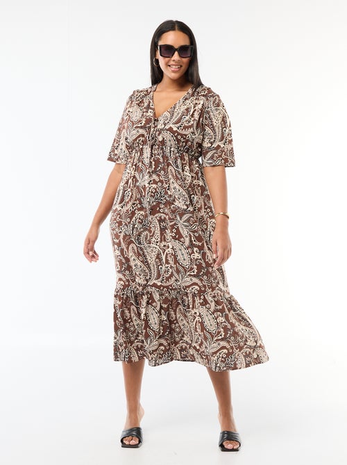 Abito fluido con stampa fantasia - Kiabi