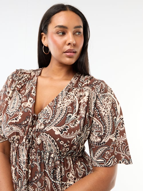 Abito fluido con stampa fantasia - Kiabi