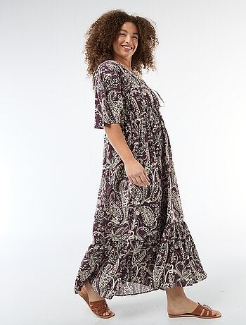 Abito fluido con stampa fantasia