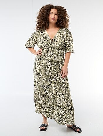 Abito fluido con stampa fantasia