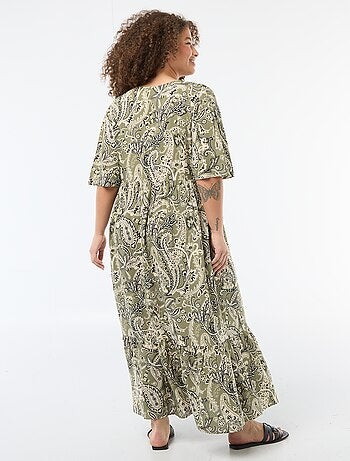 Abito fluido con stampa fantasia