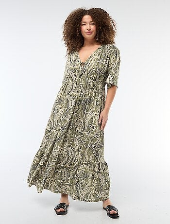 Abito fluido con stampa fantasia