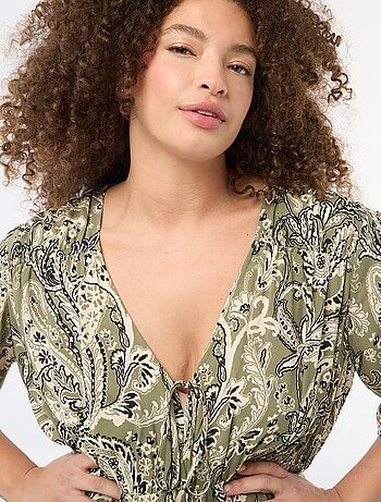 Abito fluido con stampa fantasia