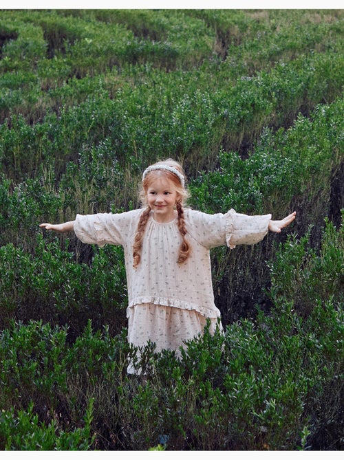 Abito in bambula di cotone con motivo floreale b&s - Kiabi