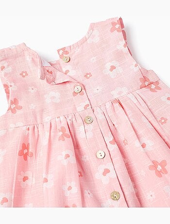 Abito in cotone a fiori e bloomers