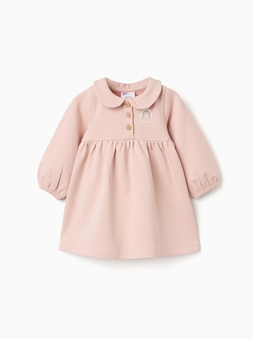 Abito in cotone a maniche lunghe a sbuffo con stampa - Kiabi