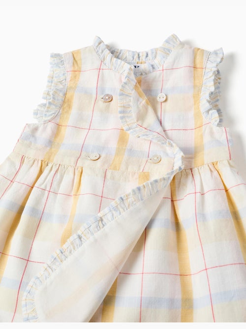Abito in cotone a quadri + bloomers B&S - Kiabi