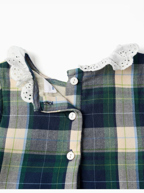 Abito in cotone a quadri con rouches b&s - Kiabi Abito in cotone a quadri con rouches b&s - Kiabi