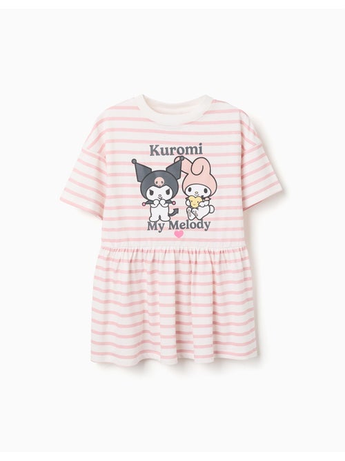 Abito in cotone a righe con stampa Kuromi - Kiabi