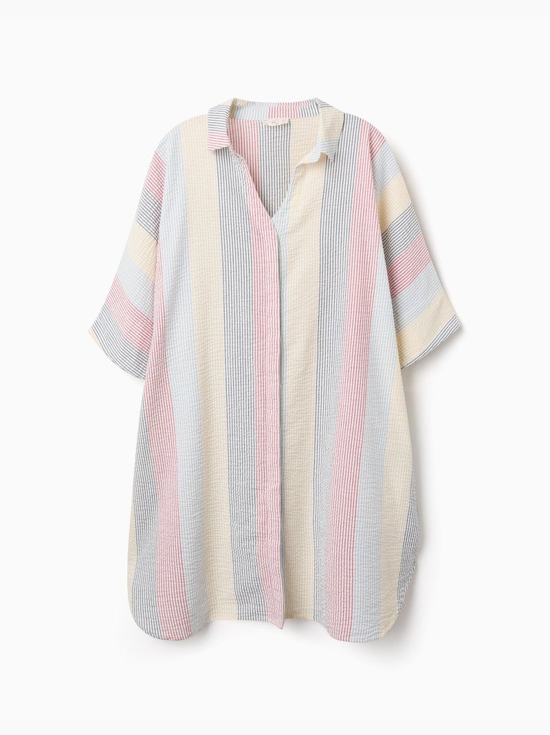 Abito in cotone a righe You&Me Rosso - Kiabi
