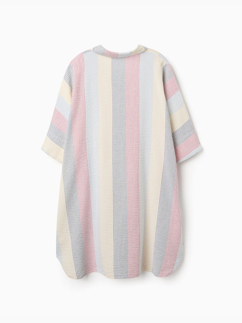 Abito in cotone a righe You&Me Rosso - Kiabi