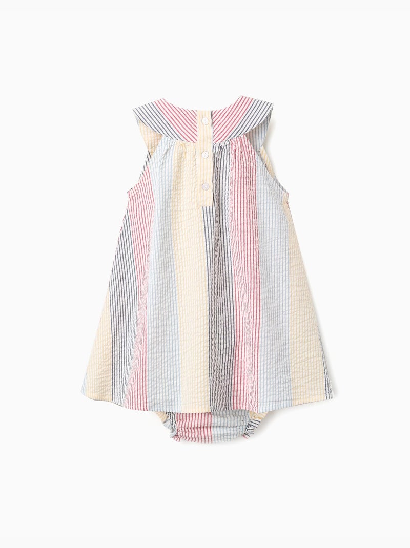 Abito in cotone a righe You&Me Rosso - Kiabi