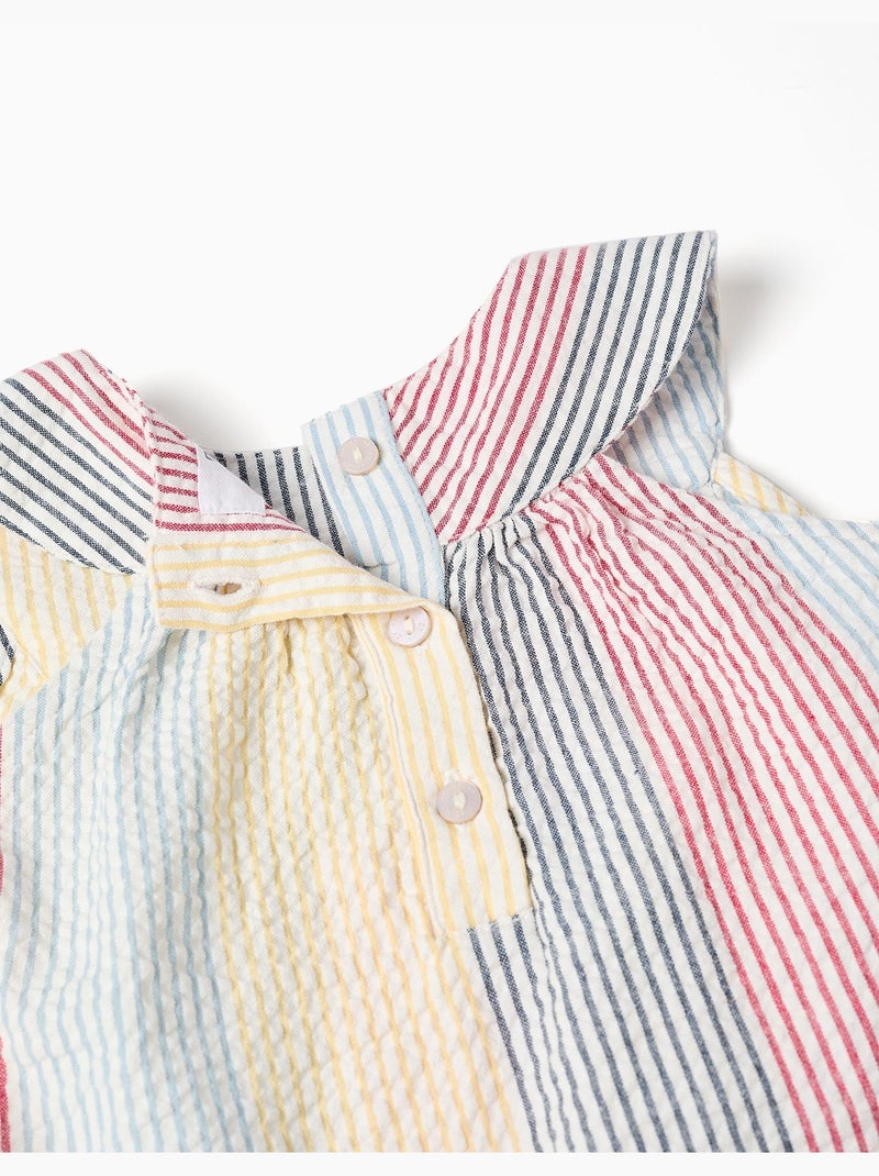 Abito in cotone a righe You&Me Rosso - Kiabi