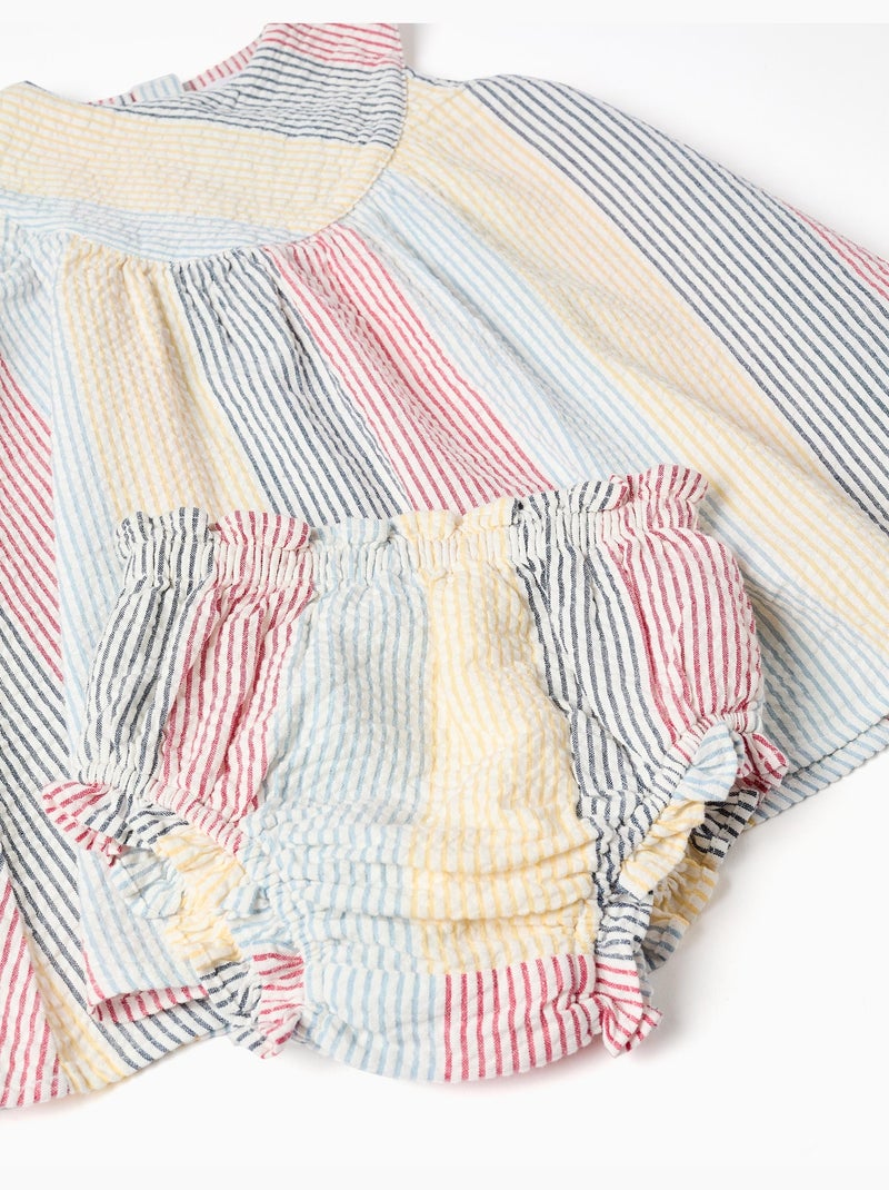 Abito in cotone a righe You&Me Rosso - Kiabi