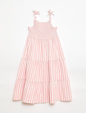 Abito in cotone a spalline sottili stampato