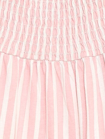 Abito in cotone a spalline sottili stampato